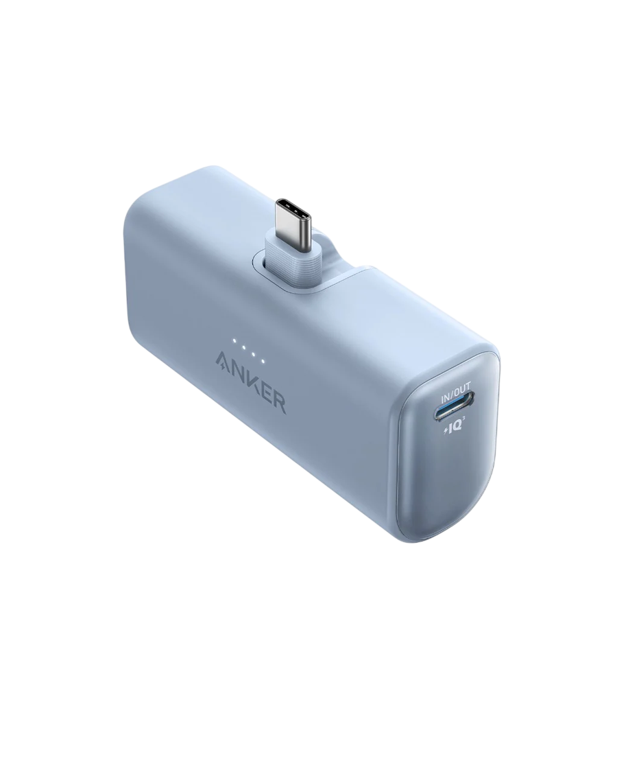 Anker Nano Power Bank 5,000mAh 22.5W Built-In USB-C Connector – Black | A1653H11