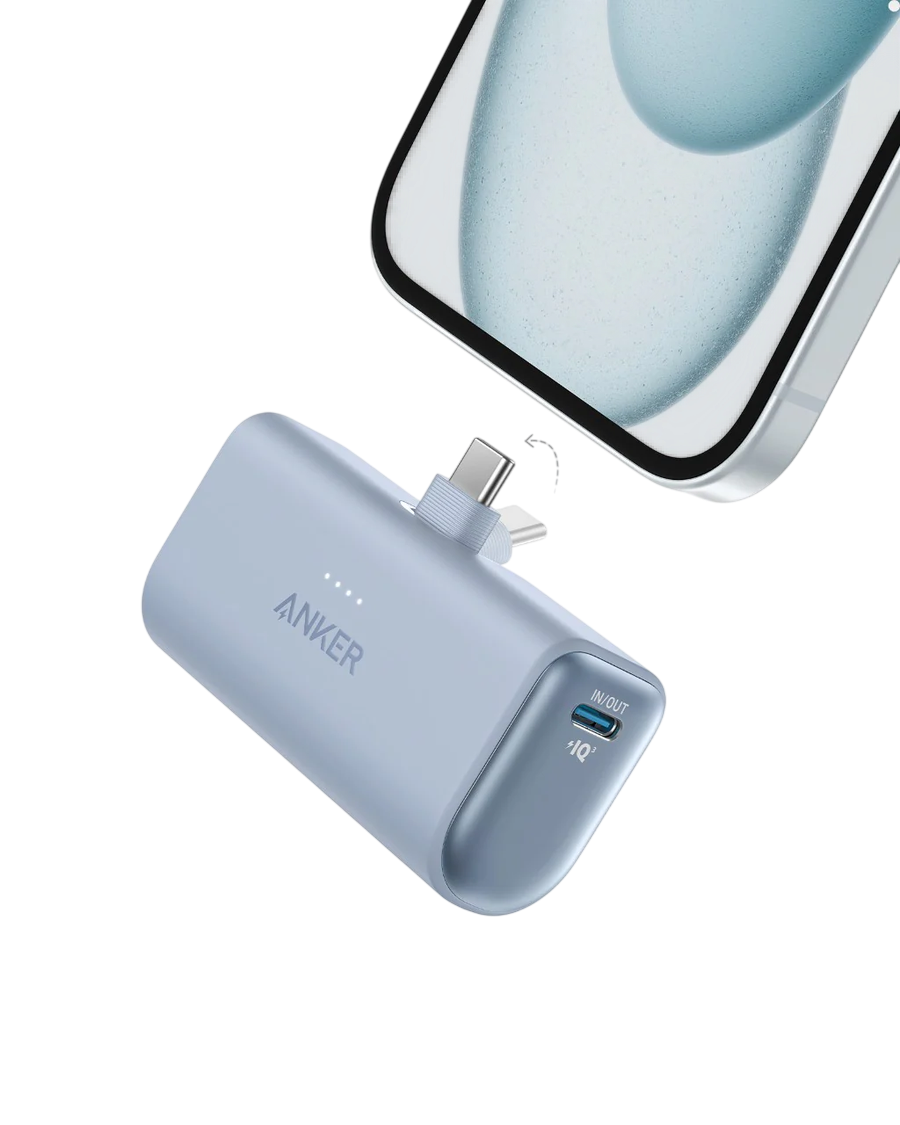 Anker Nano Power Bank 5,000mAh 22.5W Built-In USB-C Connector – Black | A1653H11