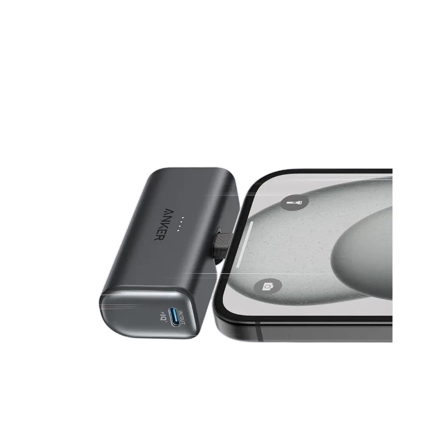 Anker Nano Power Bank 5,000mAh 22.5W Built-In USB-C Connector – Black | A1653H11
