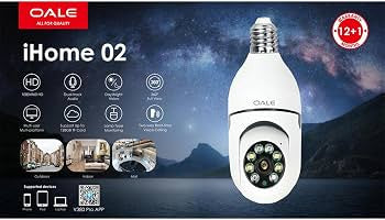 iHome 02+ 360° Smart CCTV Security Camera – Dual-Way Audio, Motion Detection, Night Vision & Full Pan-Tilt Coverage